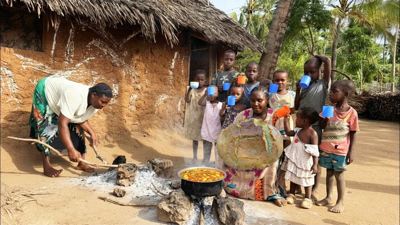 🔴 LIVE African Village Baking 🍌 No Oven Banana Bread