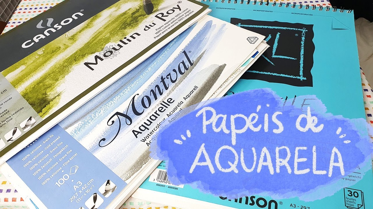 Comparando papéis de aquarela