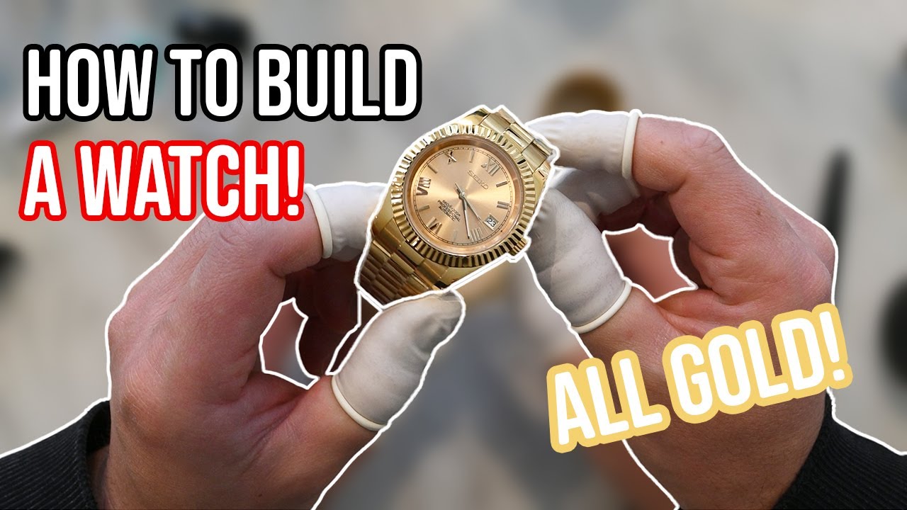 Как собрать полностью золотые автоматические часы Seiko Mod с римскими цифрами — полное руководство