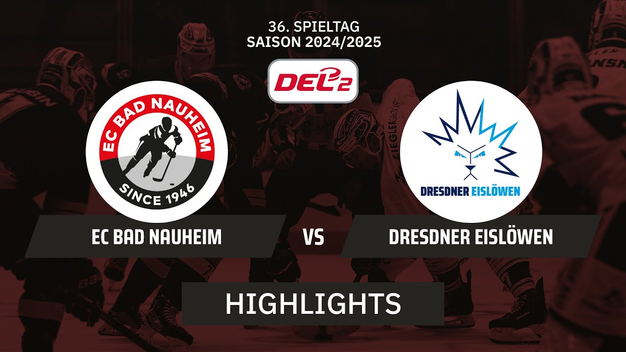 DEL2: EC Bad Nauheim vs. Dresdner Eislöwen I Highlights - 36. Spieltag | SDTV Eishockey