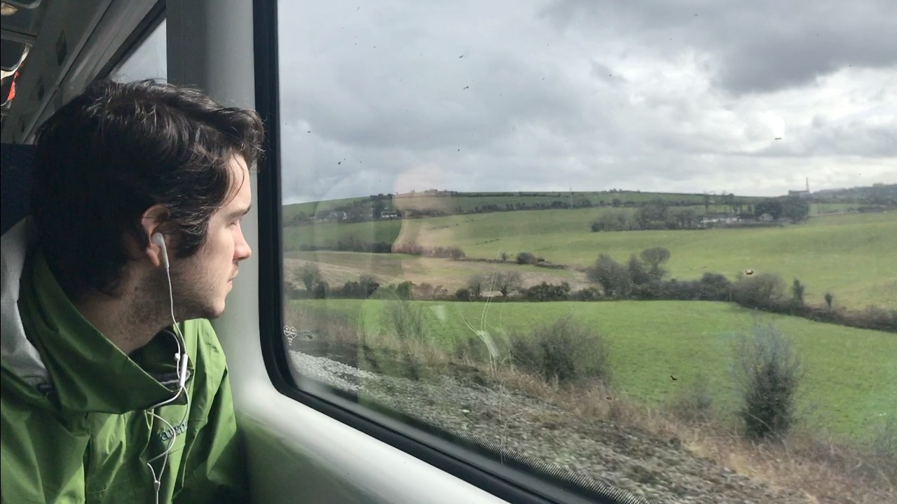 POV Ireland Train Ride Through The Irish Countryside, March 2016