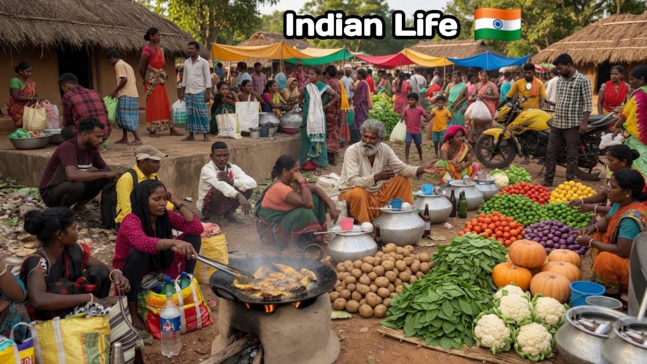Hard Indian Market Street Village Lifestyle | Real Rural India Daily Life & Local Bazaar