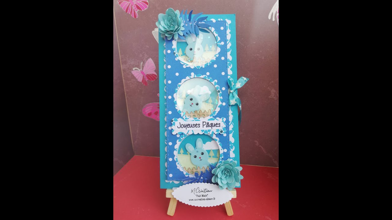 Tuto scrap - Carte de Pâques Shaker avec décor en relief😀