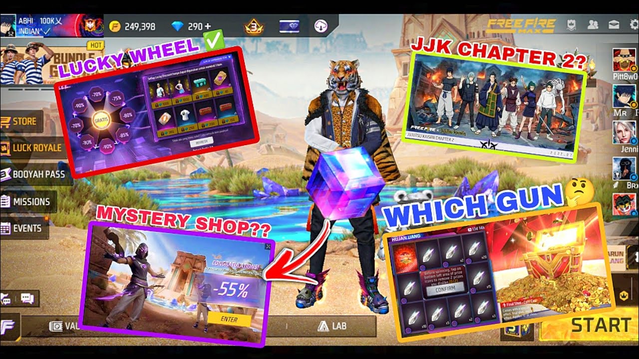 RAMDAN LUCKY WHEEL DISCOUNT EVENT IN FREE FIRE INDONESIA SERVER 🇮🇩❤️‍🩹 #FF #discount #update #jjk