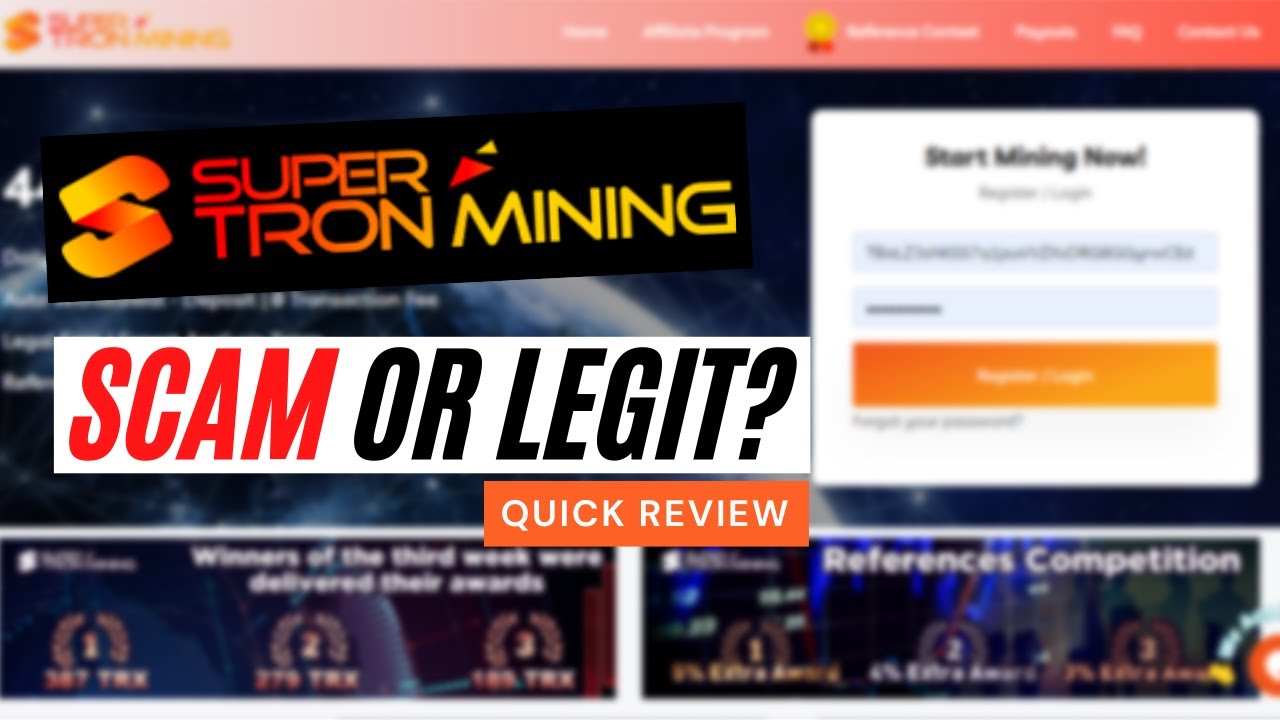 Super Tron mining Review | Is this legit or scam?