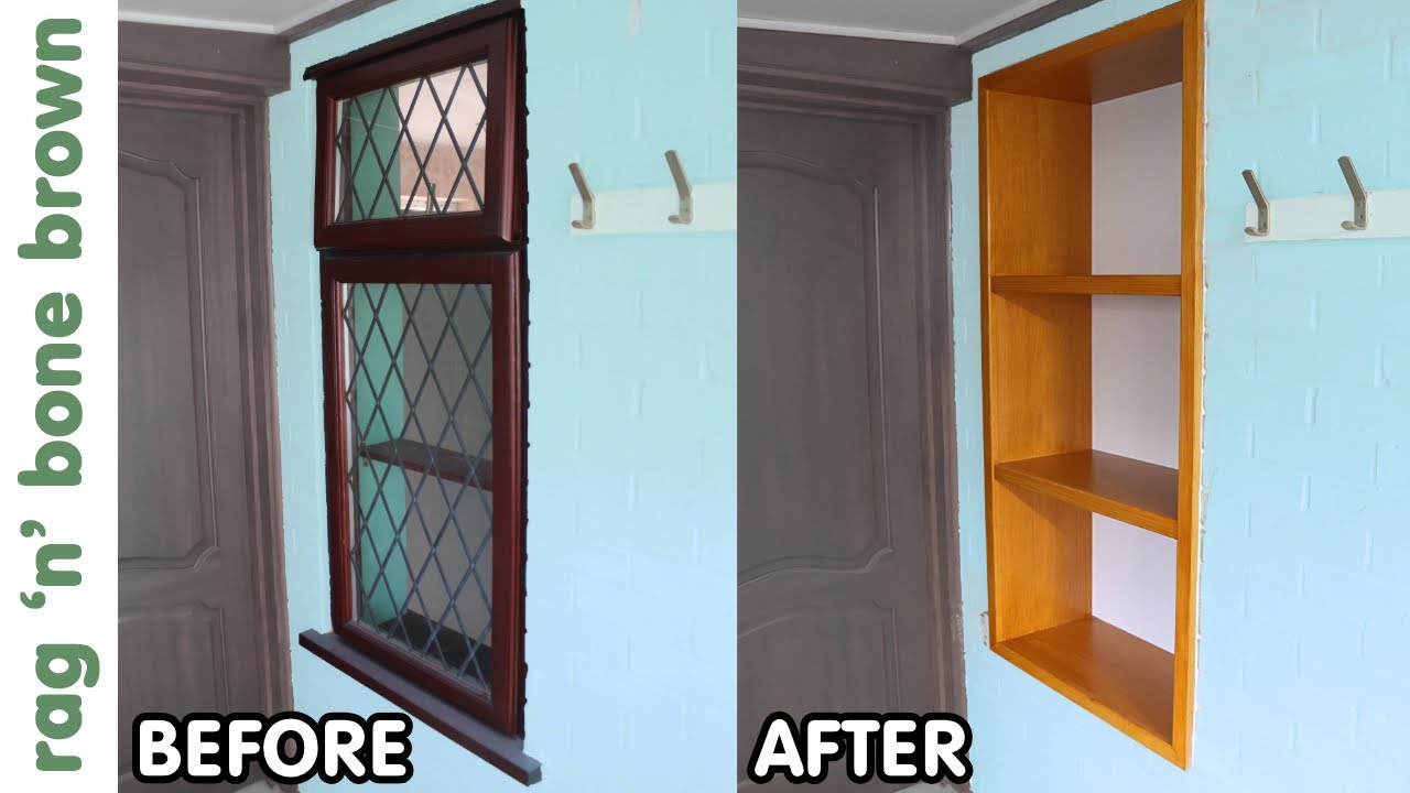 Removing A Window & Replacing With Alcove Oak Shelving