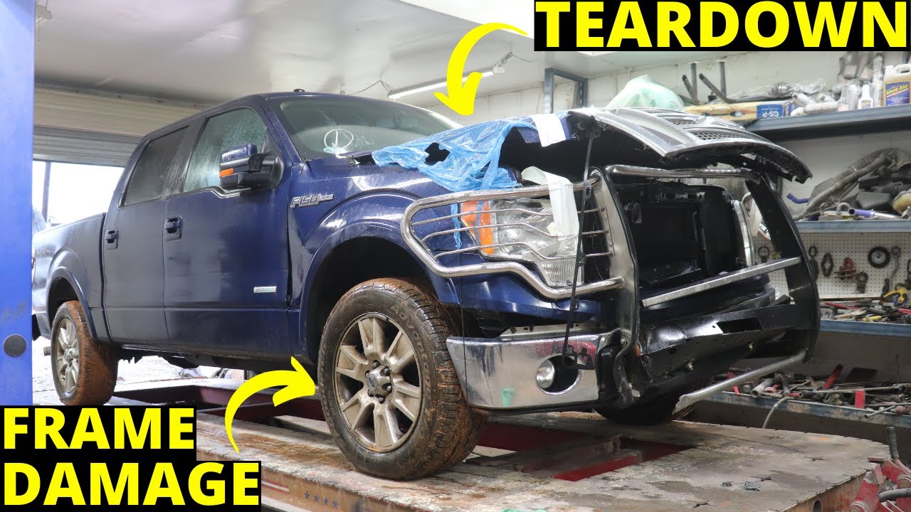 F150 ECOBOOST FRONT/REAR TEARDOWN FRAME DAMAGE FOUND