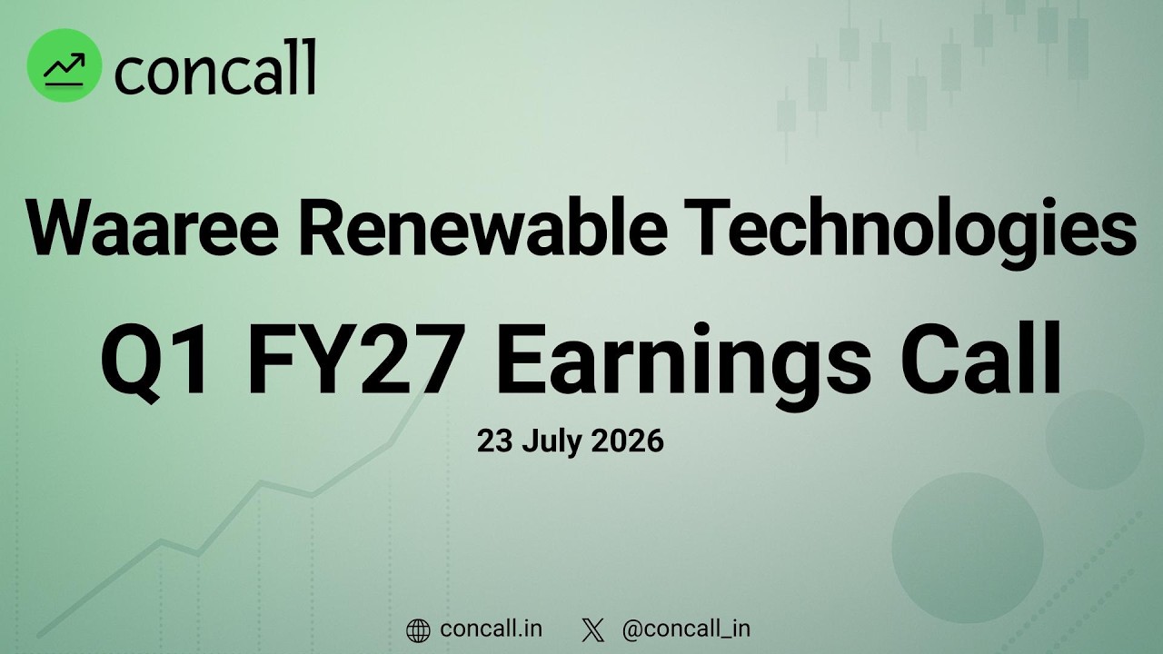 Waaree Renewable Technologies Q1 FY27 Earnings Conference Call | Concall.in