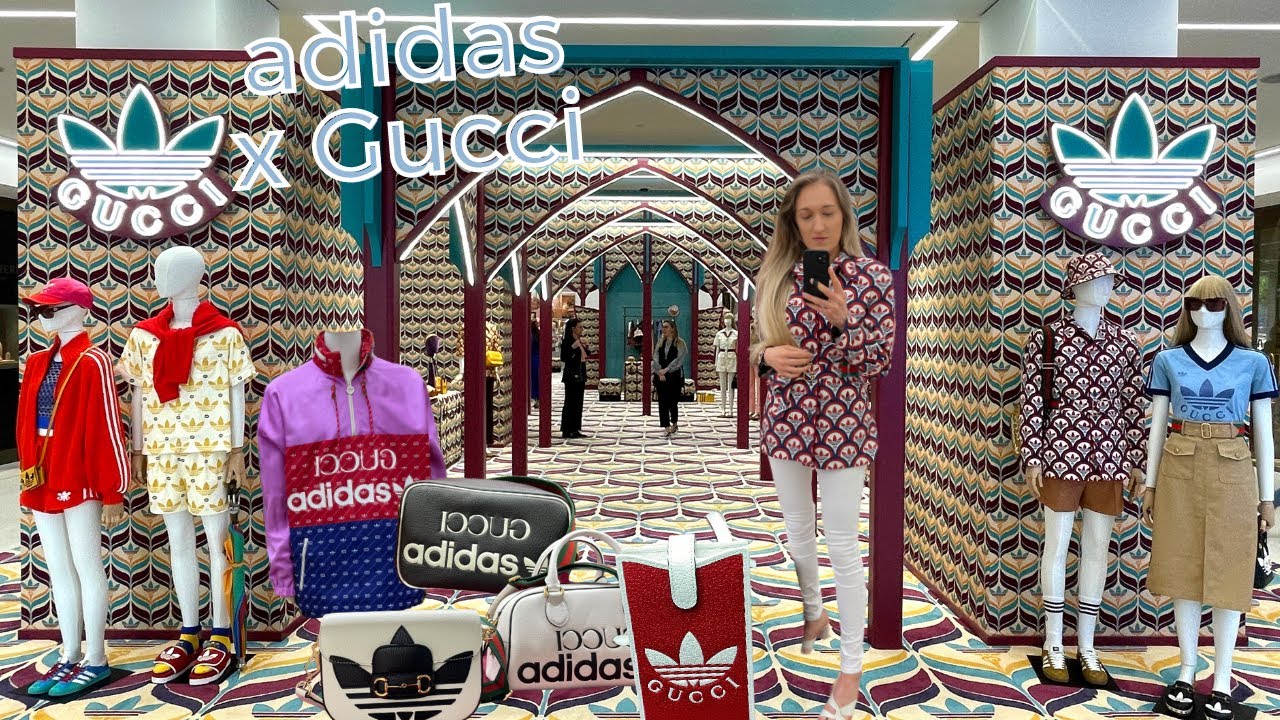 Временный магазин GUCCI x Adidas VLOG с сумками, готовой одеждой и обувью — Alsterhaus | Лесли Адина