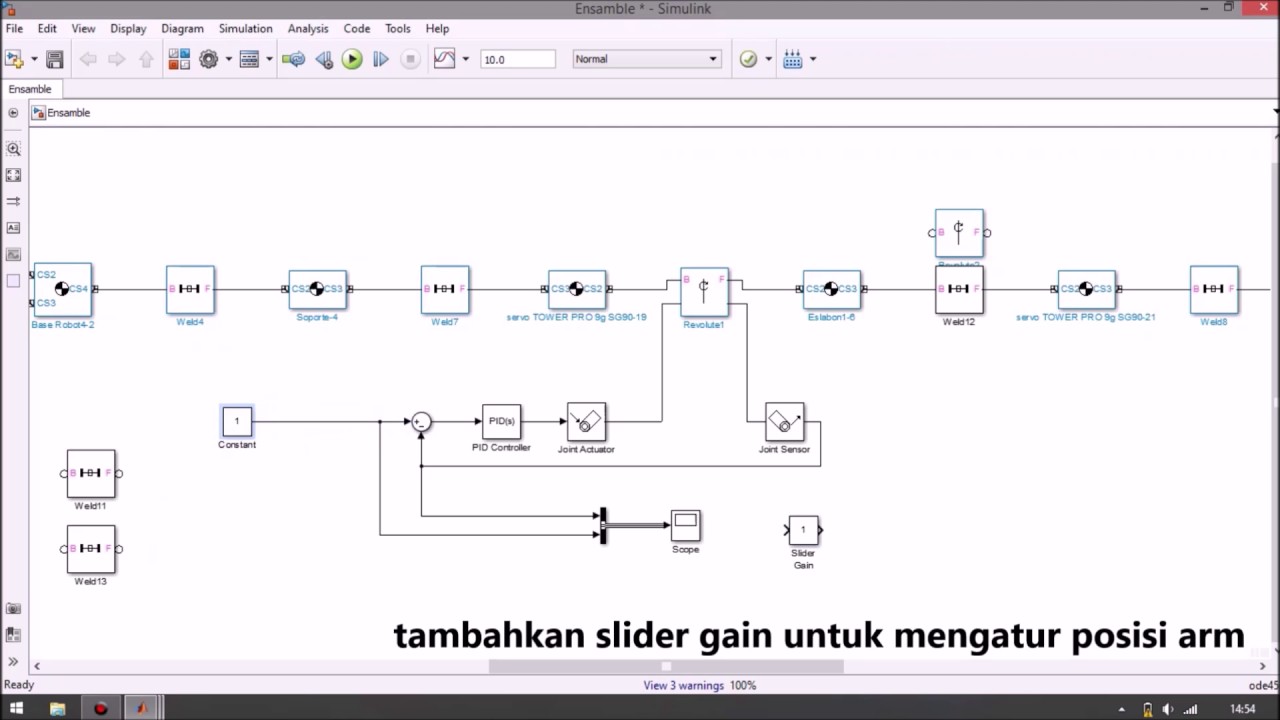 Robot ARM 3 DOF with PID Controller