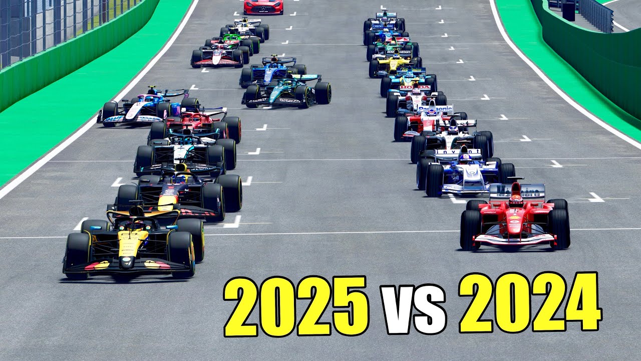 All F1 2025 vs All F1 2004 Cars at Interlagos GP