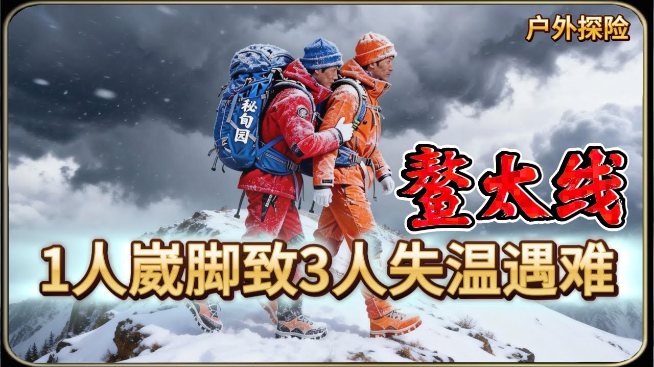 1人崴脚隐瞒不报，山顶遇低温白毛风，无法快速下撤，无法搭建帐篷，无法生火，热水瓶都被极寒冻死，致使三人失温，如何自救？