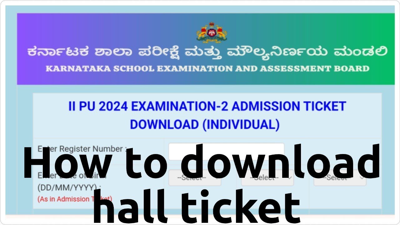 How to download 2nd PUC Exam 2 Hall Ticket in mobile without any documents/Time Table