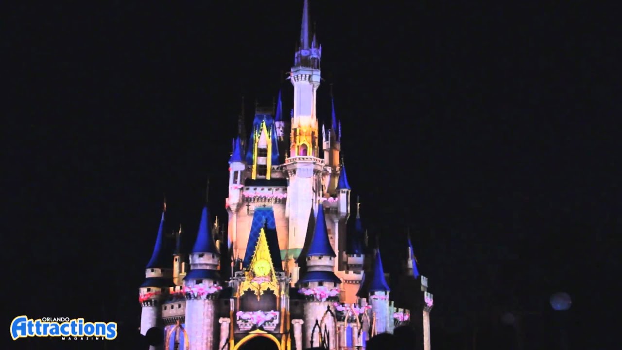 The Magic, The Memories and You castle projection show on Cinderella Castle at Walt Disney World