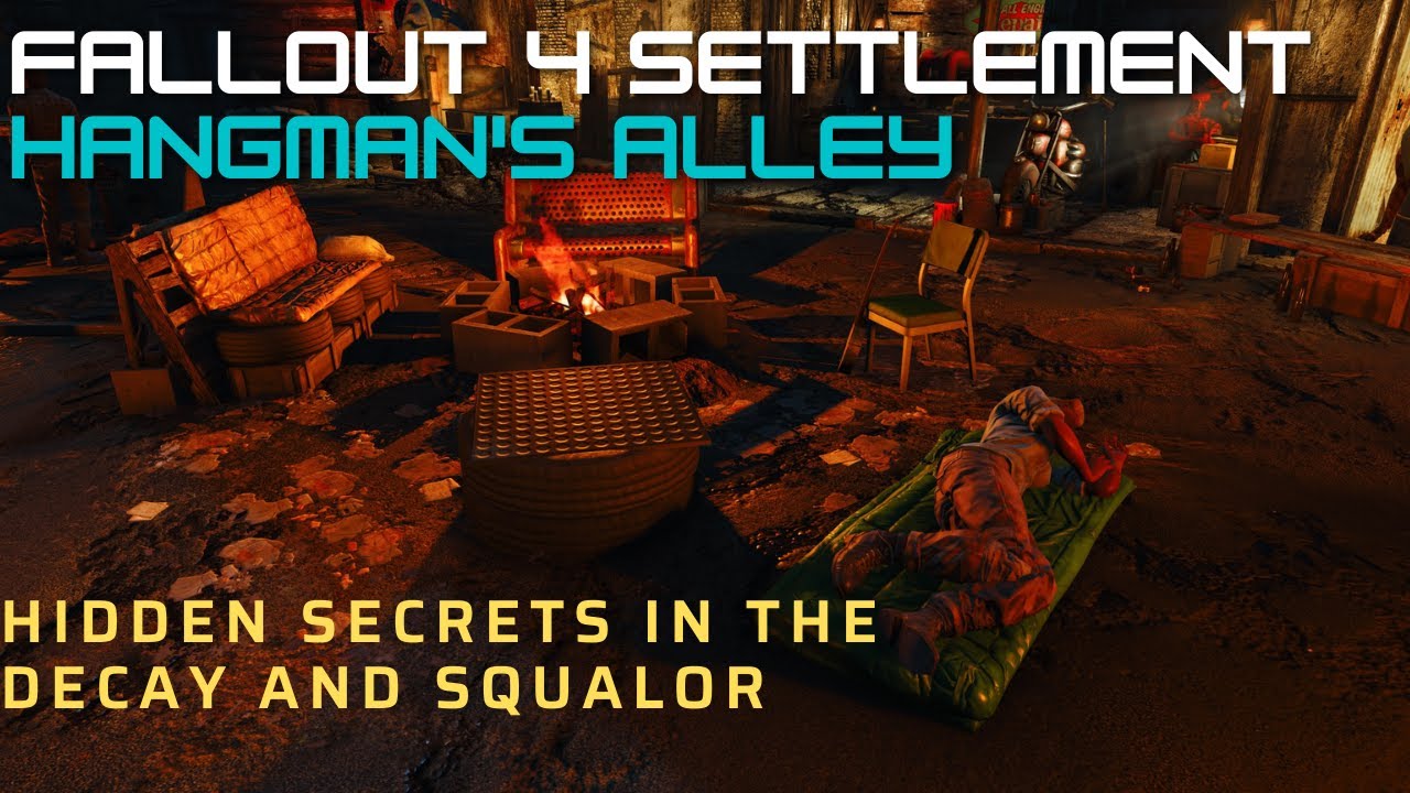 Fallout 4 Settlement- Hangman's Alley Tour.  Things are not always what they seem in the squalor.