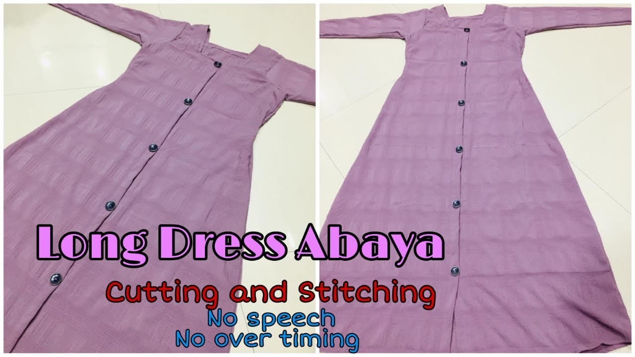 Front Open Abaya Cutting And Stitching | Front Button Abaya | Habi Tailor
