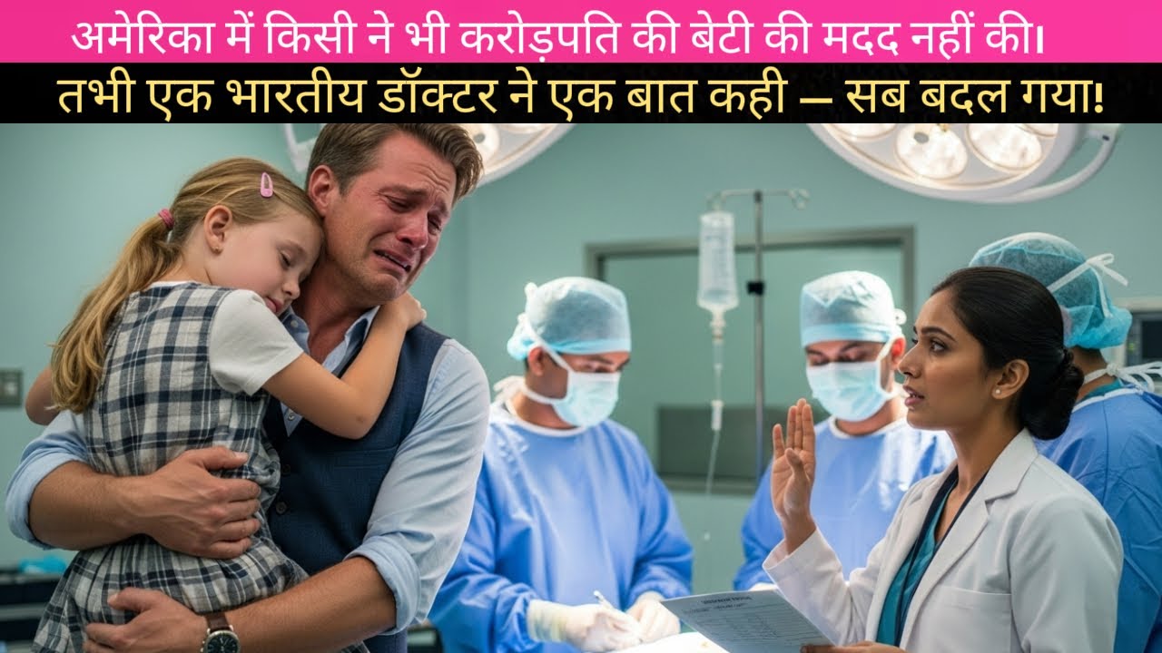अमेरिका में करोड़पति की बेटी की मदद कोई नहीं कर रहा था—जब तक एक भारतीय महिला डॉक्टर ने कुछ नहीं कहा।