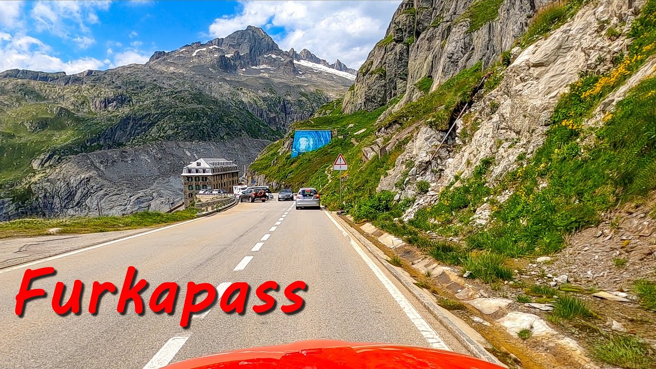 Furkapass - from Hospental to Oberwald. One of the most beautiful mountain passes in Switzerland.