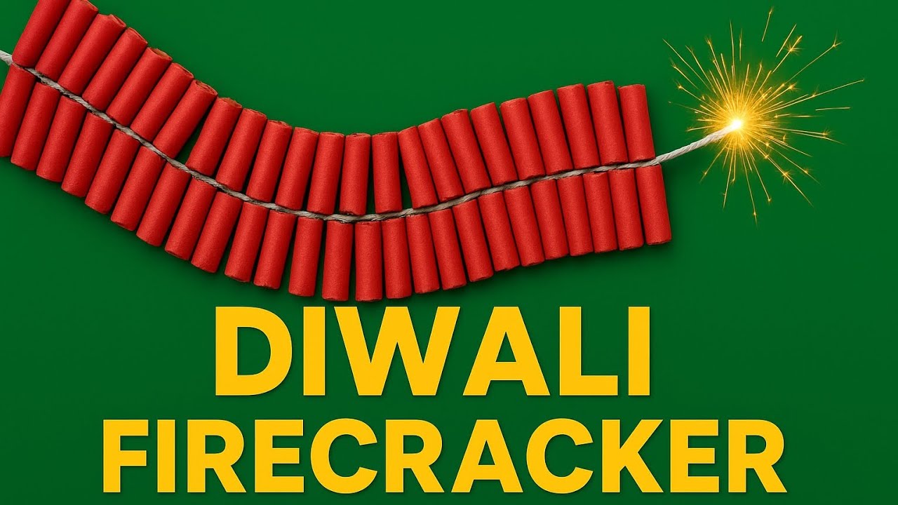 Diwali Firecracker 🧨 chain festival Special 4K Green Screen video