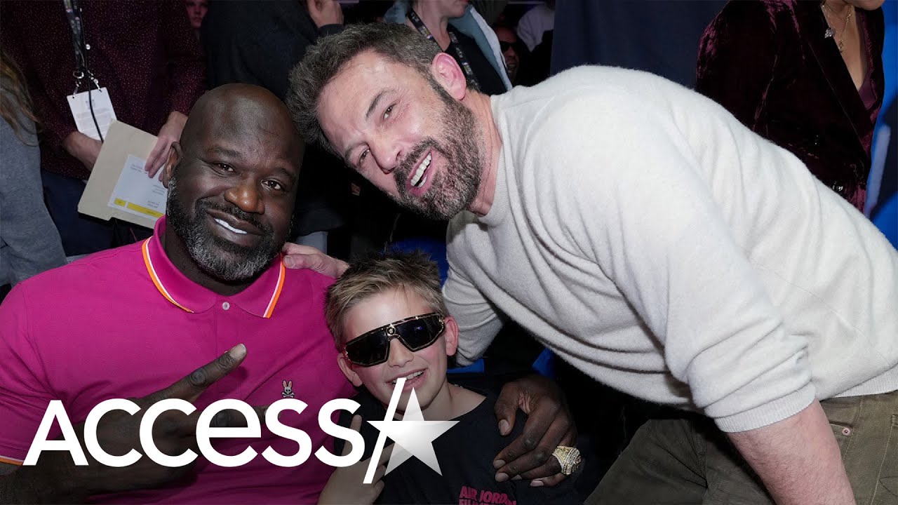 Ben Affleck's Son Samuel Has A BLAST w/ Shaq & More At NBA Celeb All-Star Game