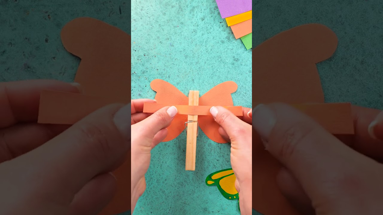 FARFALLE CON LE MOLLETTE #crayola #diy #crafting
