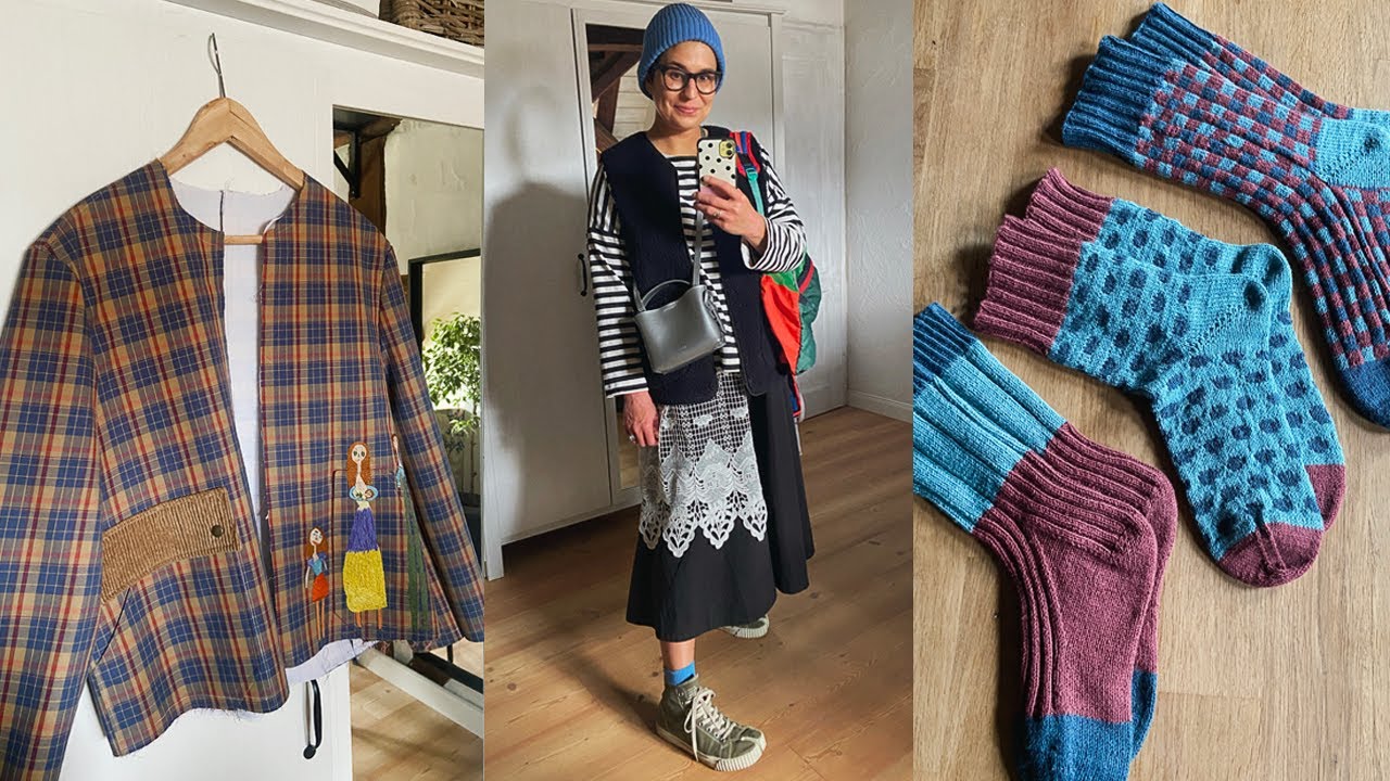 Ругаюсь, злюсь и вяжу носки 🧶 Рукодельная неделя со мной 🧶 Шью куртку