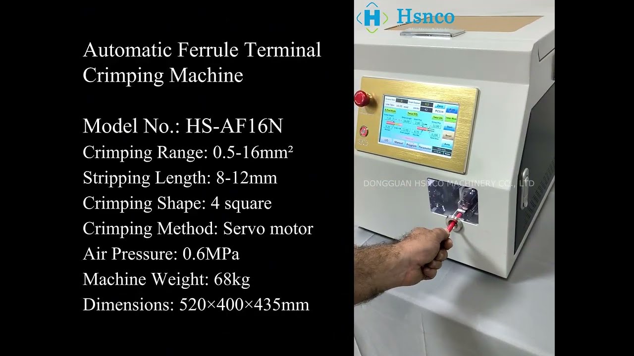 Automatic Ferrule Terminal Crimping Machine HS-AF16N 0.5-16mm&sup2;