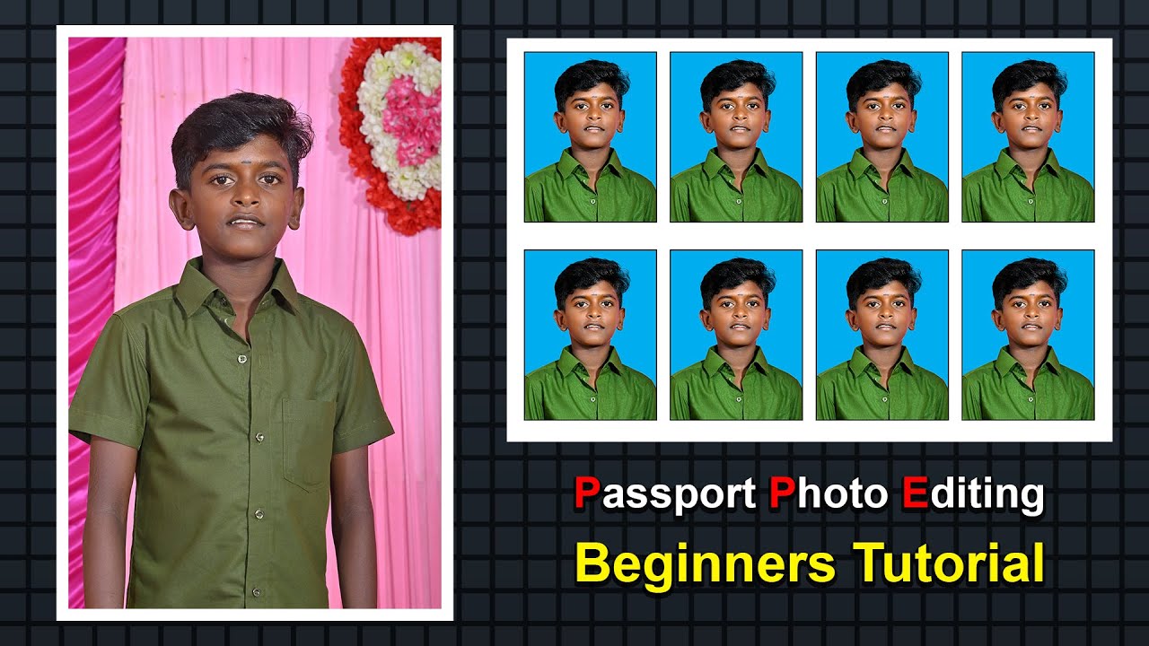 Passport Size Photo in Photoshop 7.0 Tamil | Easy Steps!