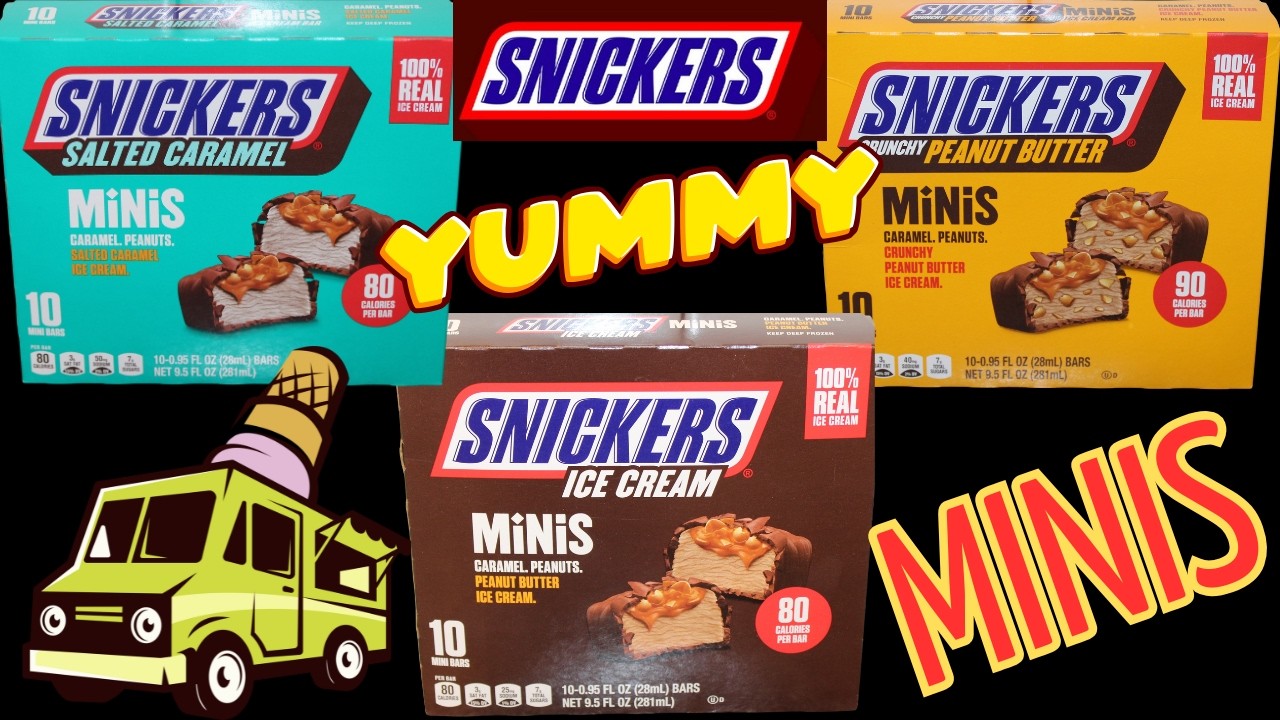 Snickers Minis Ice Cream: Salted Caramel, Crunchy Peanut Butter & Original Review