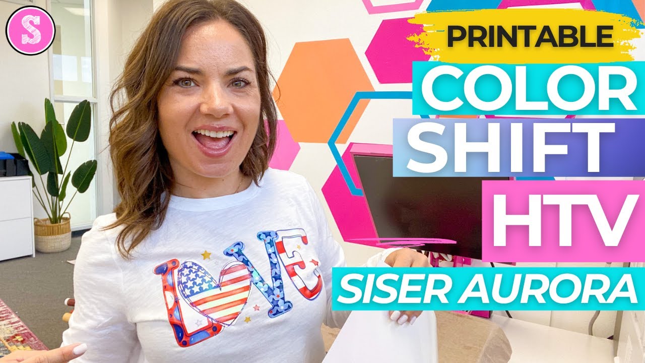 🌈 Printable Color Changing HTV Vinyl! Let's Try Siser Aurora