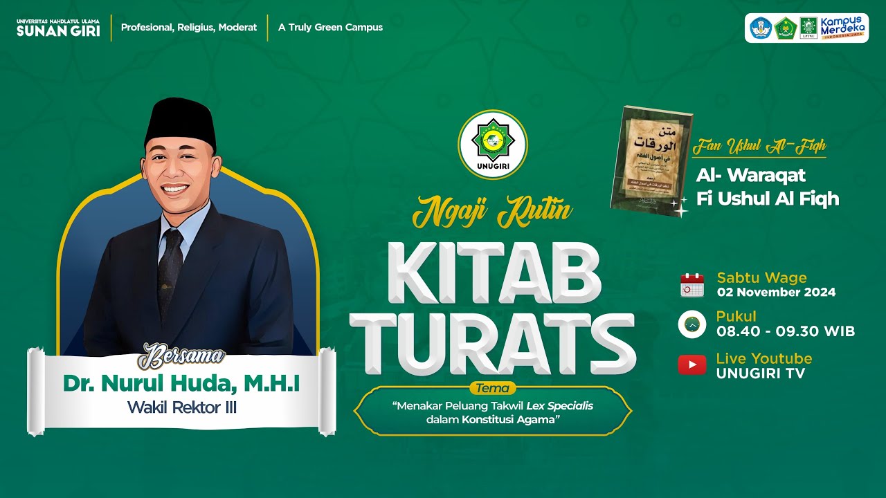 Ngaji Turats Oleh Dr. Nurul Huda, M.H.I