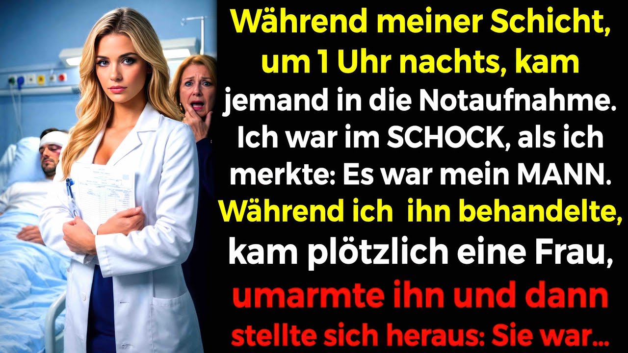 Nachtdienst um 1 Uhr🏥 Mein Mann kam in die NOTAUFNAHME🚨 Da umarmte ihn eine FRAU…💔⁉️