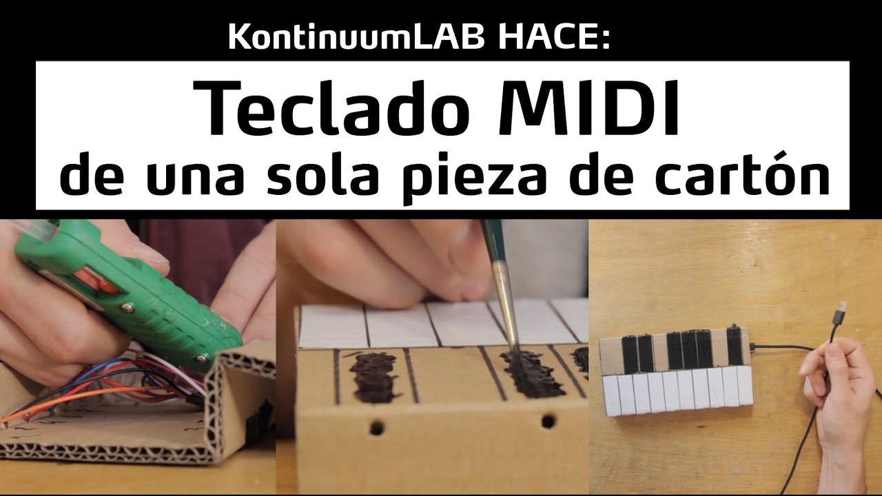 KontinuumLAB HACE: Teclado MIDI de una sola pieza de cartón.