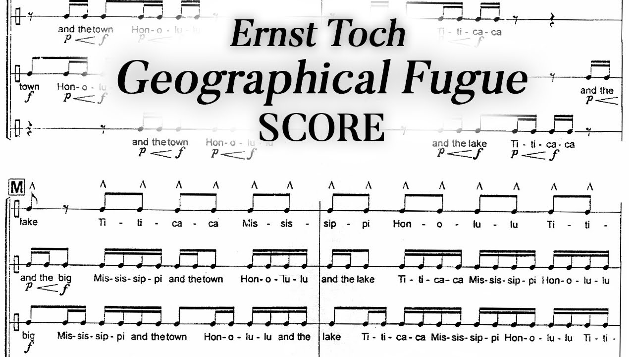 Ernst Toch - Geographical Fugue (1930) Score