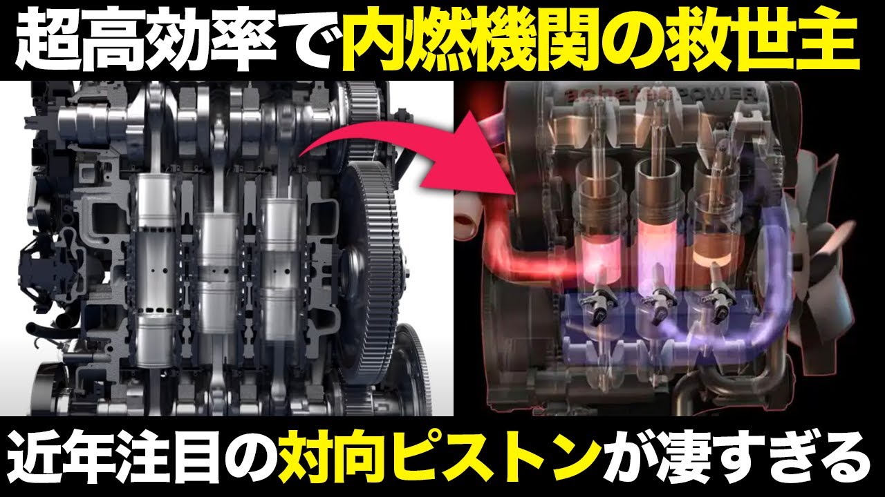 市販化目前 近年注目の対向ピストンエンジン 仕組み・歴史・メリットを徹底解説【ゆっくり解説】【クルマの雑学】