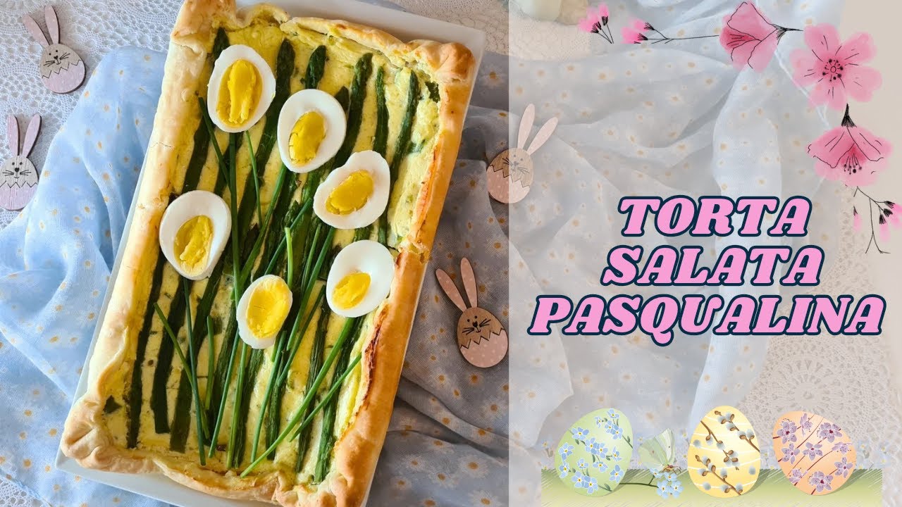 TORTA SALATA PASQUALINA sfiziosa | Torta salata agli asparagi | Men&ugrave; di Pasqua