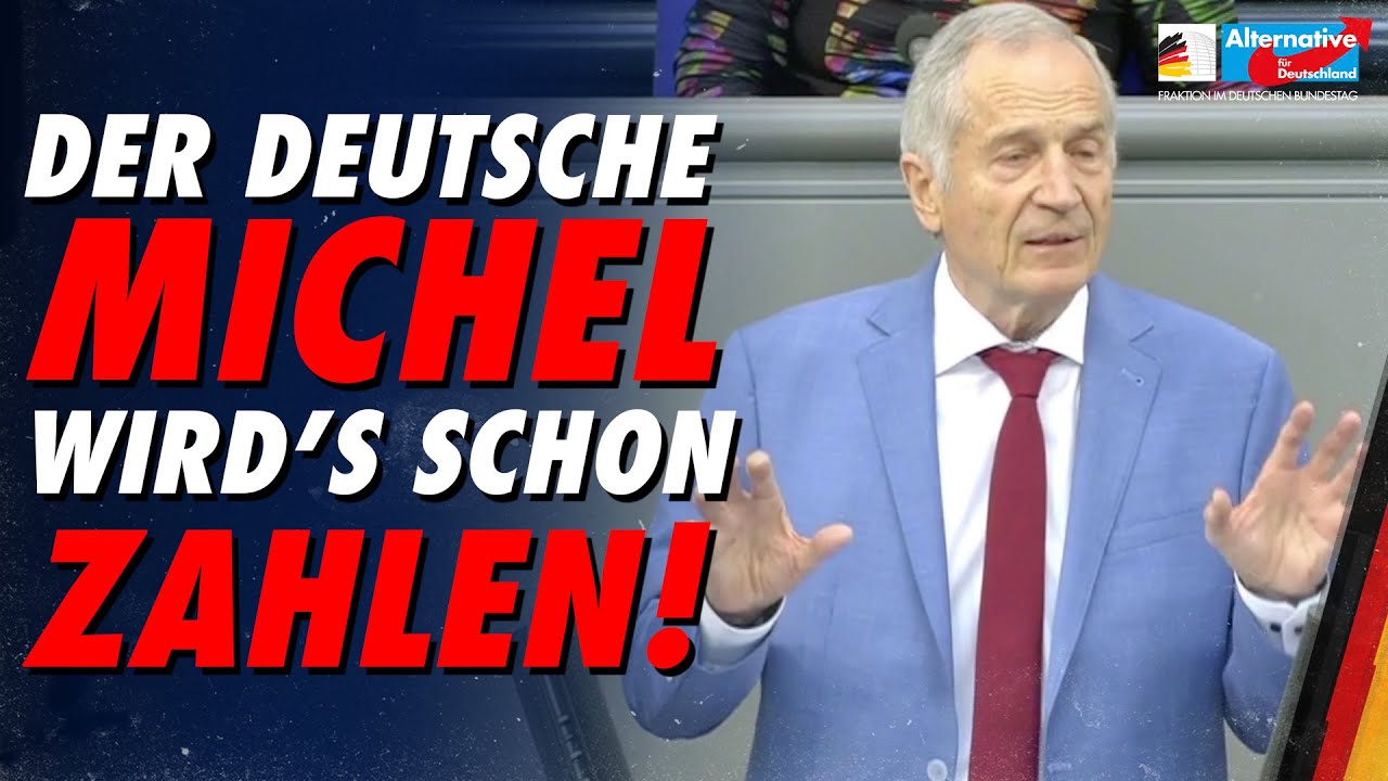 Der deutsche Michel wird’s schon zahlen! - Martin Hohmann - AfD-Fraktion im Bundestag