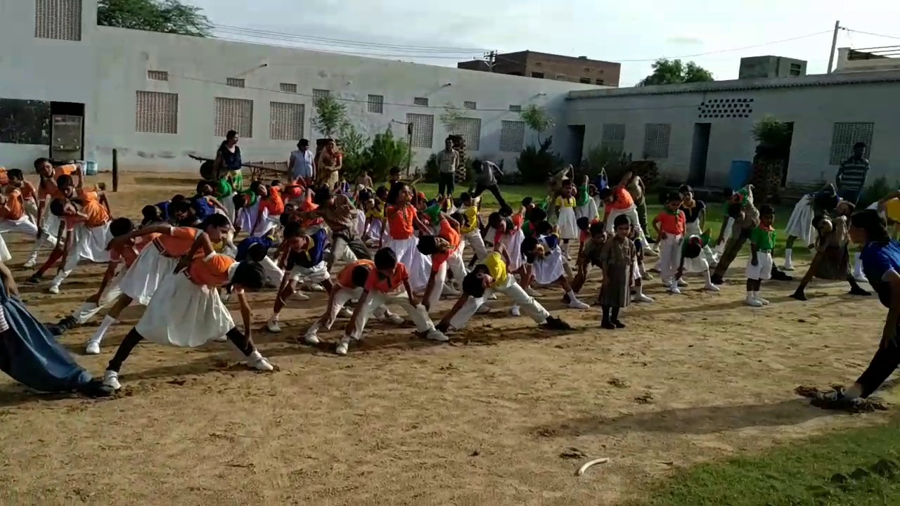 International yoga day celebrated in Adarsh High School Bikaner (21 June 2017)