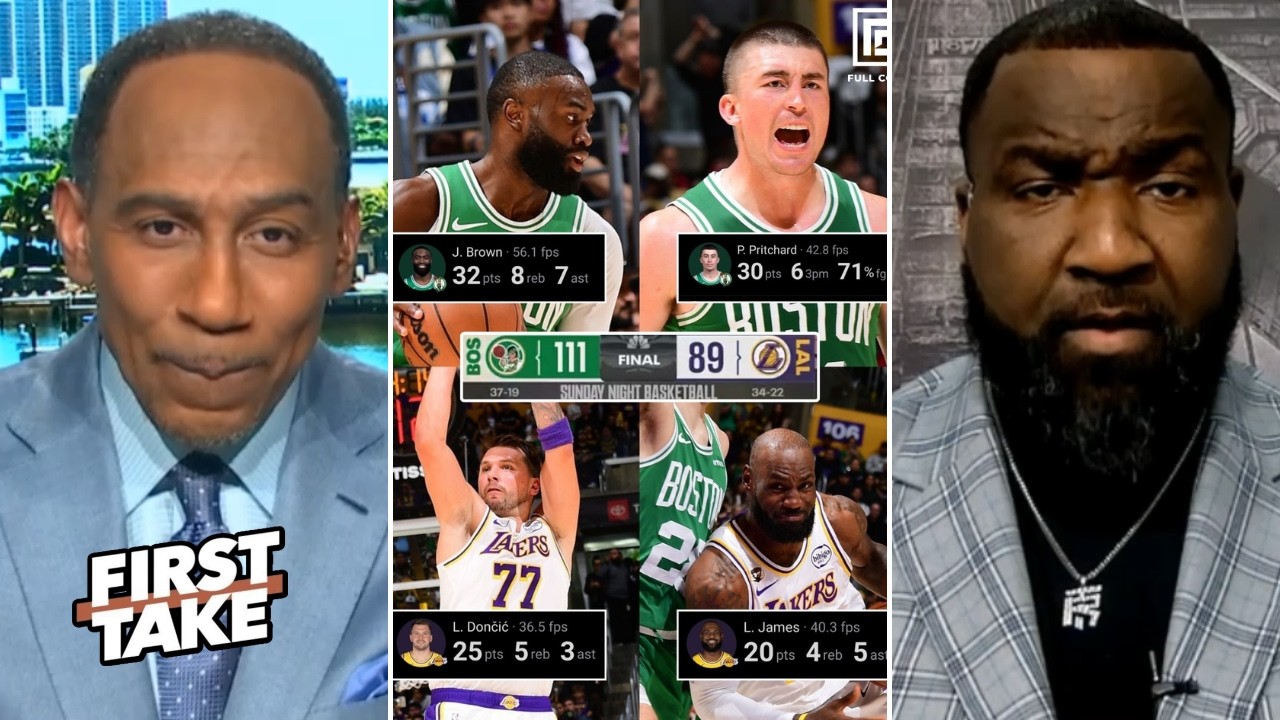 FIRST TAKE | Celtics are best two-way team in world - Stephen A. on Jaylen Brown beat Lakers 111-89