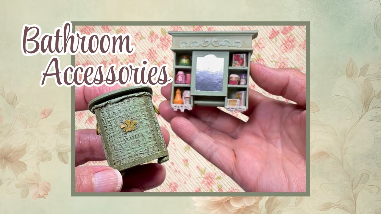 DIY Miniature Clothes Hamper and Mirror/Medicine Cabinet Combo From Basic Materials