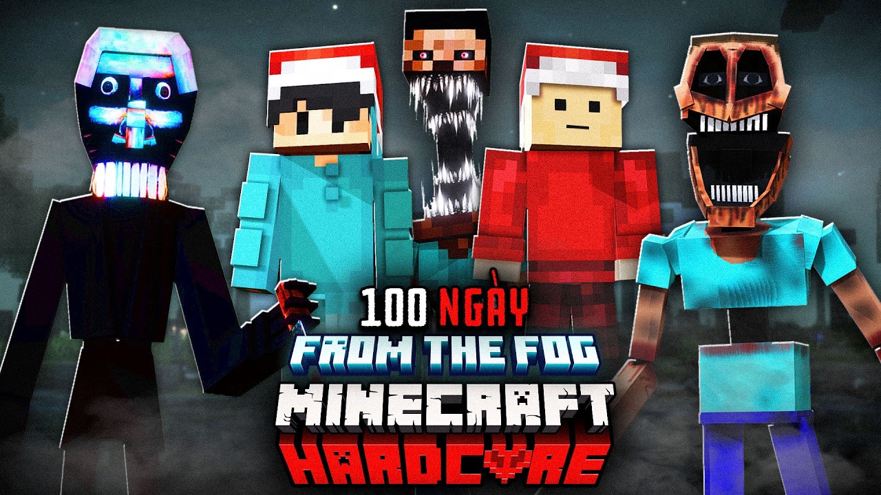Tóm Tắt Sinh Tồn 100 Ngày Minecraft FROM THE FOG Siêu Khó !!