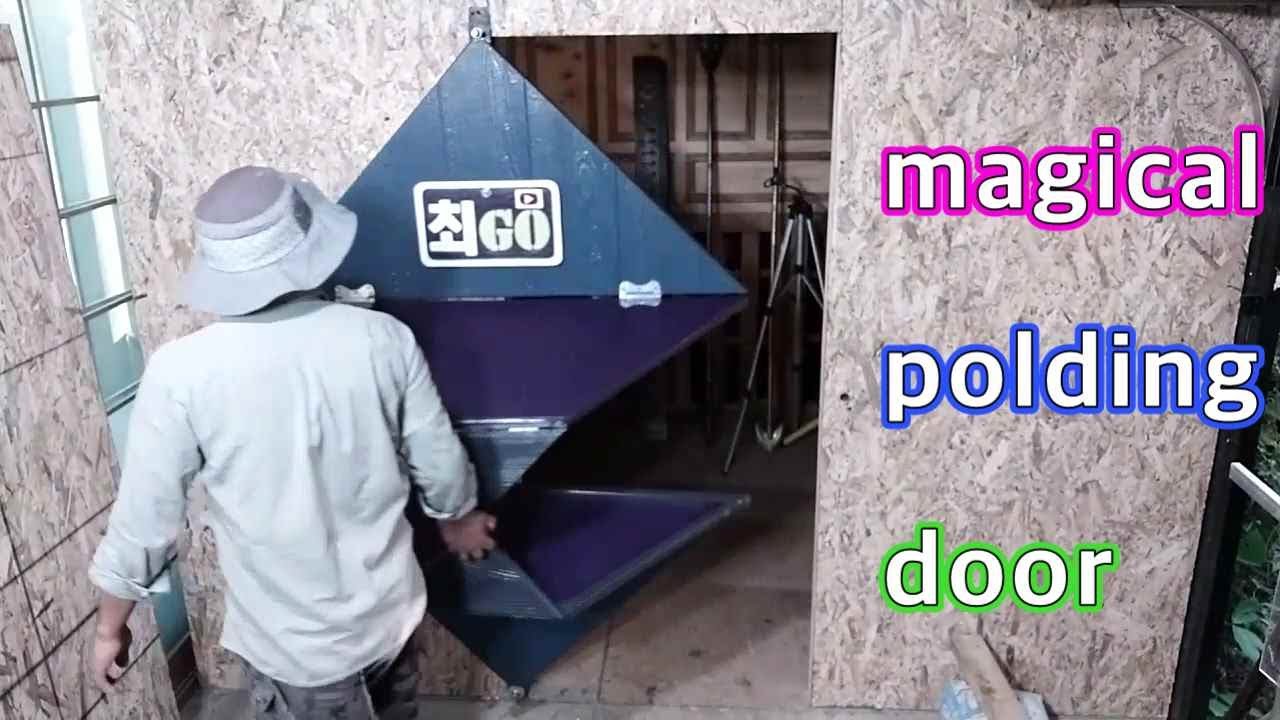#050..folding door, magical door--2   각관과 사이딩으로 신기한 도어 만드는 법