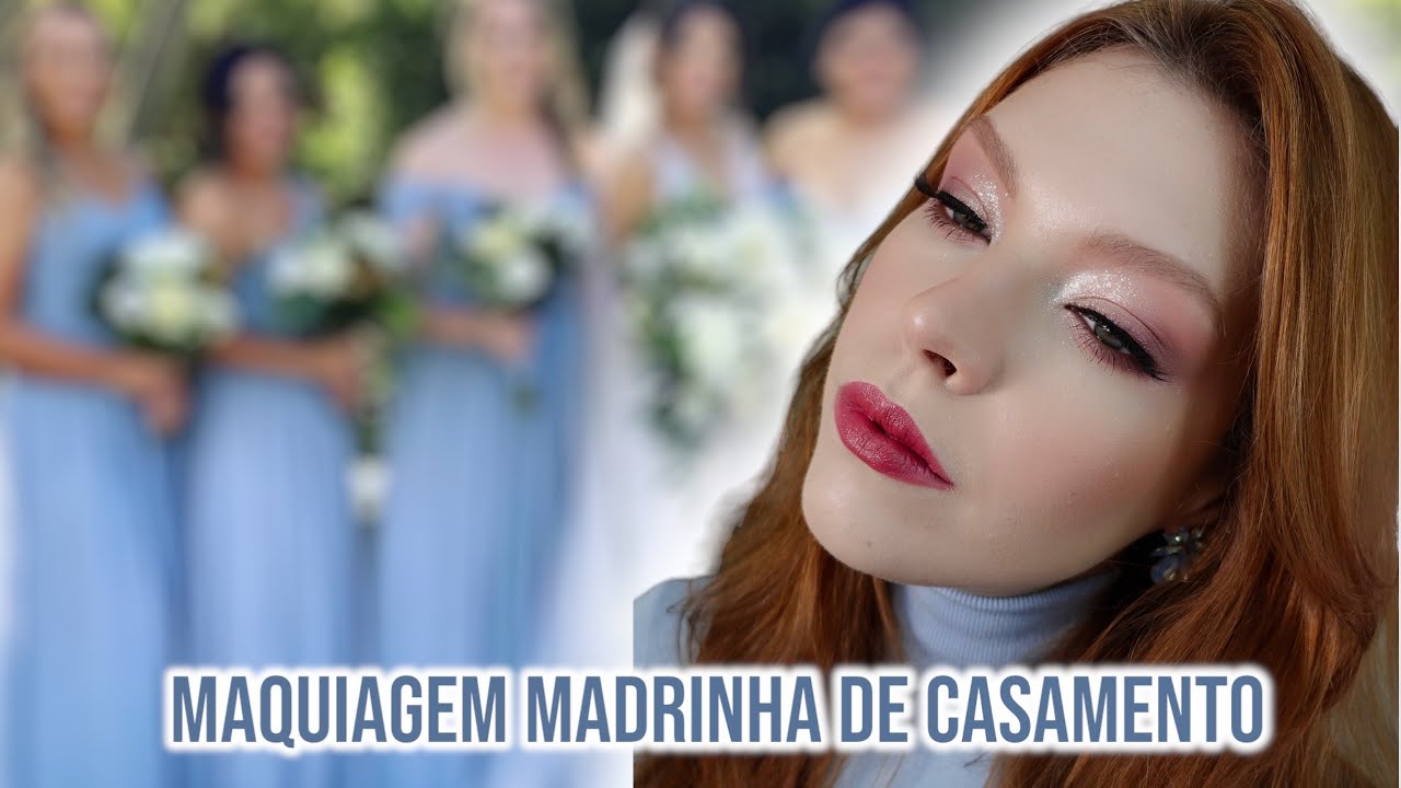 MAKE *MADRINHA DE CASAMENTO* - VESTIDO AZUL SERENITY, AZUL CLARO..