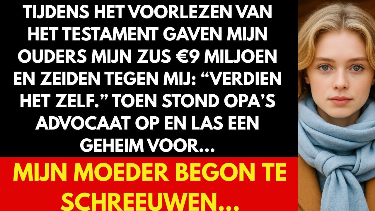 Mijn ouders gaven mijn zus €9 miljoen en zeiden: “Verdien het zelf.” Opa’s geheim veranderde alles.