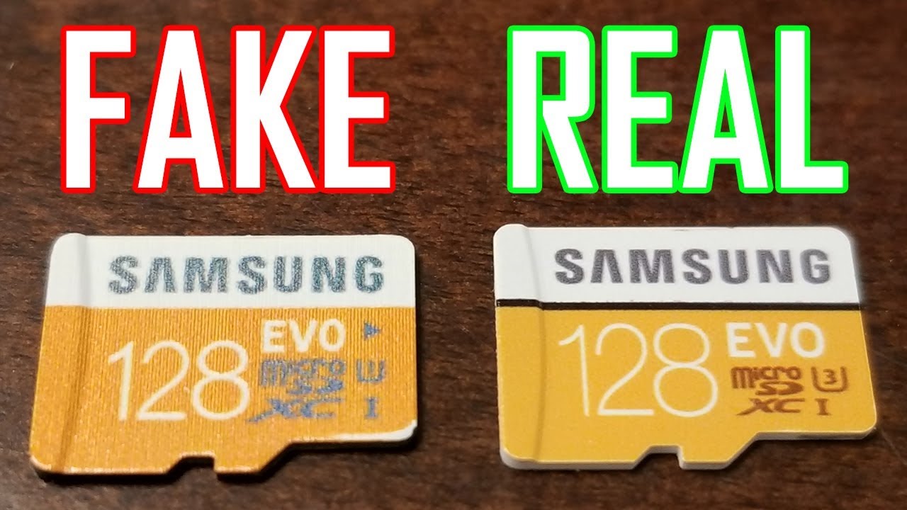 Fake VS Real - Samsung EVO 128gb microSDXC Card