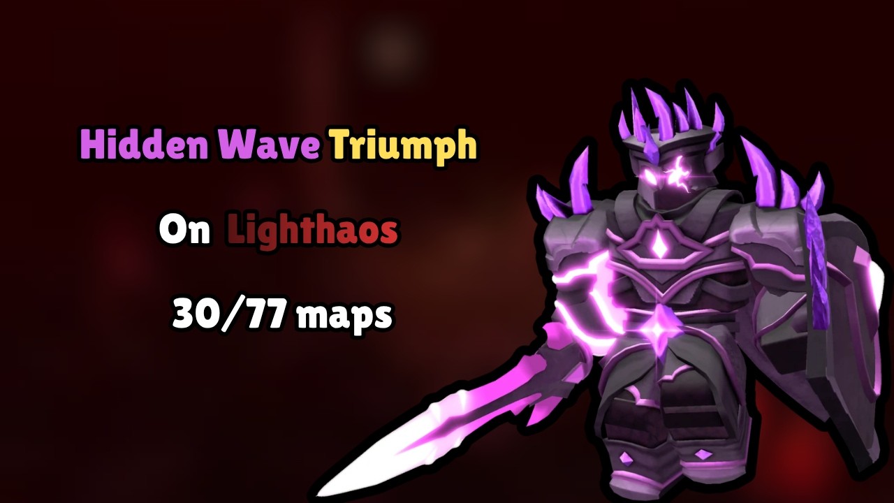 Hidden Wave Triumph on Lighthaos (30/77 maps) | Roblox TDS Tower Defense Simulator