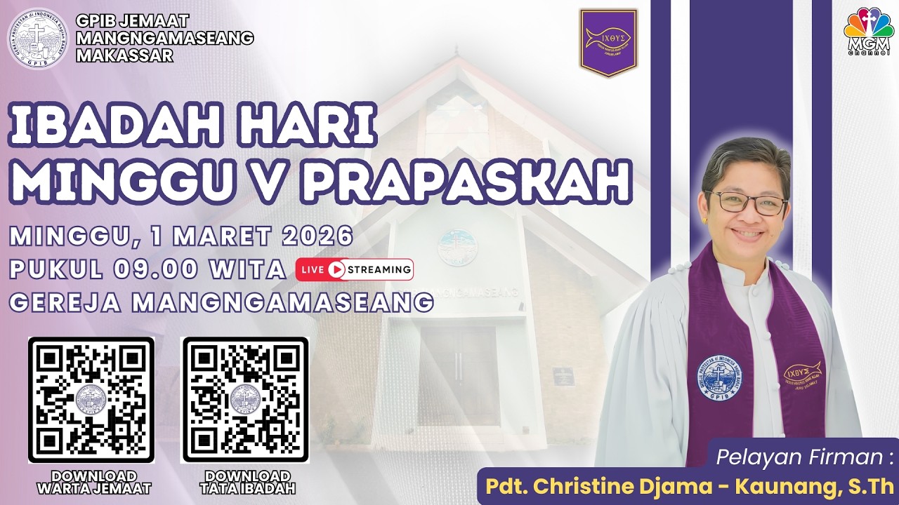 [ LIVE ] IBADAH HARI MINGGU V PRAPASKAH | PUKUL 09.00 WITA | MINGGU, 1 MARET 2026