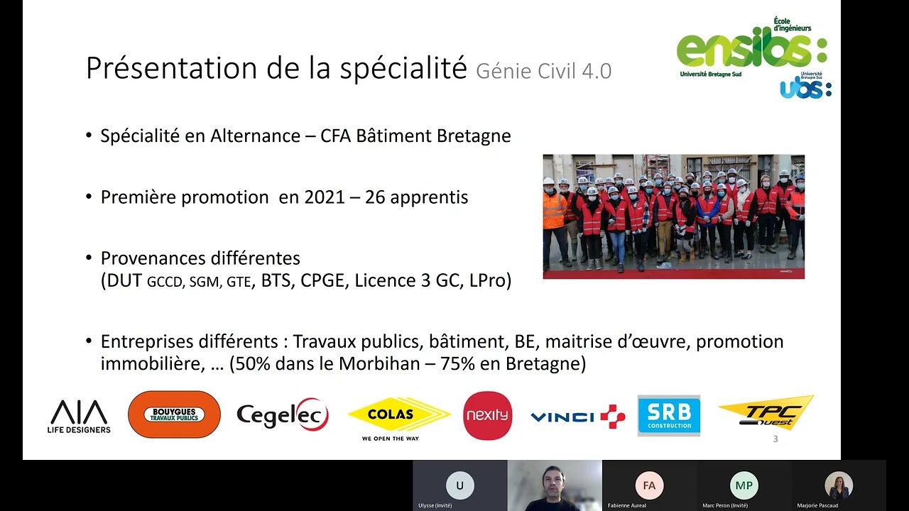 Conférence formation Génie Civil 4.0 - JPO ENSIBS - janv 2022