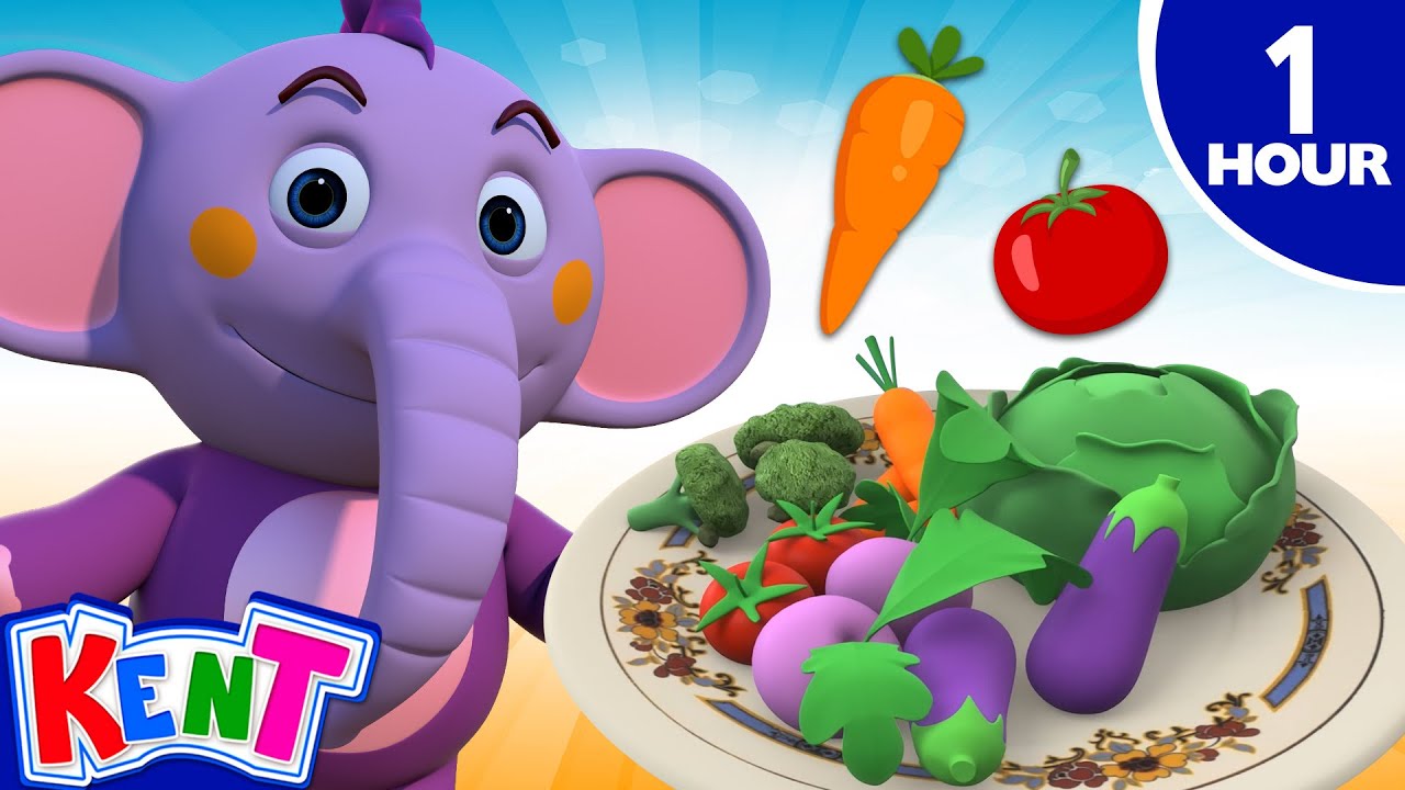 [4K] Yes Yes Yummy Vegetables Song 🥦🥕| Healthy Habits for Kids | Kent The Elephant Nursery Rhymes