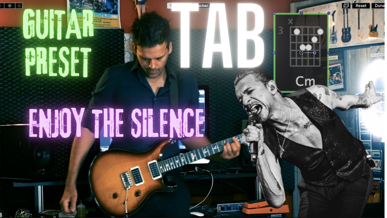 Enjoy The Silence Guitar Tab Tutorial - Depeche Mode Cover & Preset